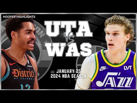 Utah Jazz vs Washington Wizards Full Game Highlights | Jan 25 | 2024 NBA Season