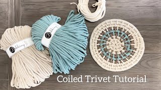 DIY tutorial- how to make a coiled trivet with Bobbiny’s 9mm braided cord, step-by step guide