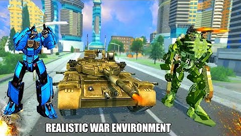 US Army Tank Robot Transformation Robot Shooting Game - Android Gameplay