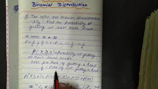 Binomial distribution example 1 in probability and statistics