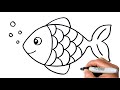 How to draw a fish easy step by step