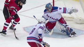 Blandisi kicks puck to self, slots it past Lundqvist