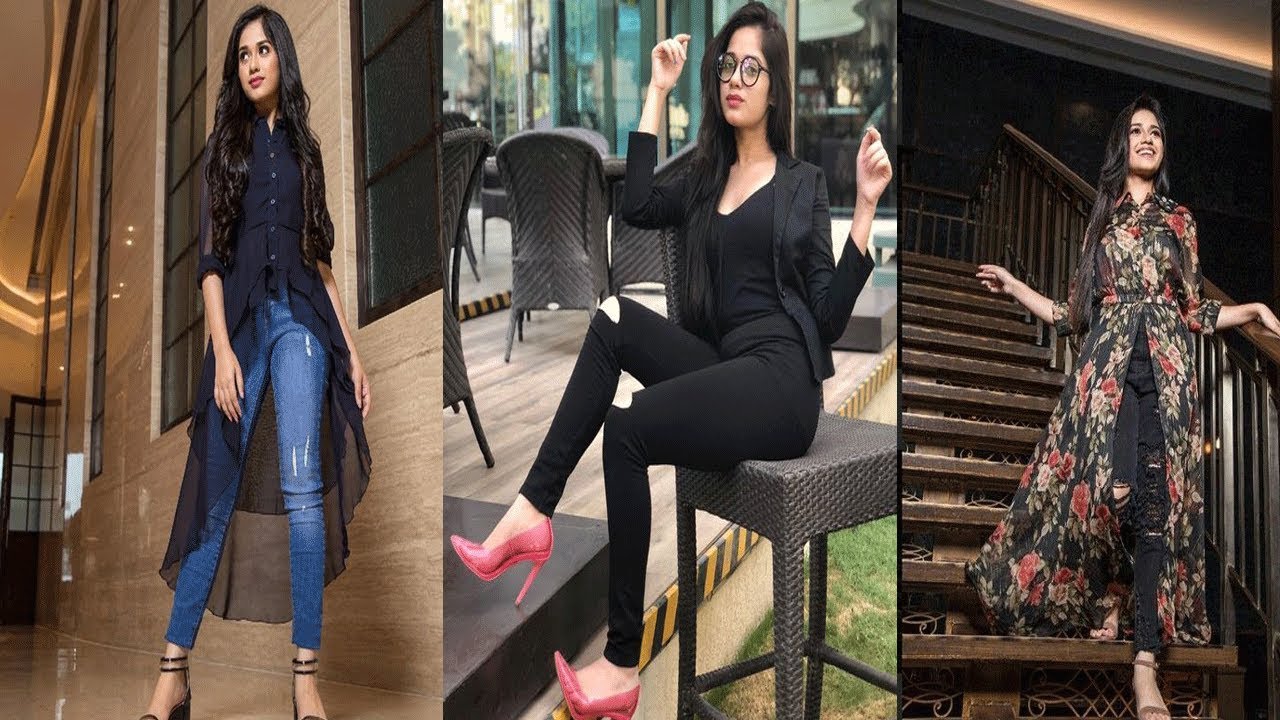 jannat zubair  inspired college outfit ideas/jeans styles for college girls