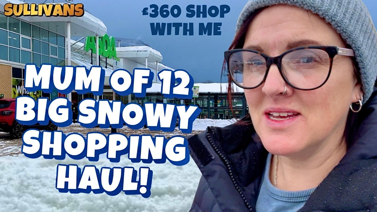 ** (Mum of 12) BIG SNOWY GROCERY HAUL! ❄️ ** | £360 ASDA & TESCO Shop With Me!