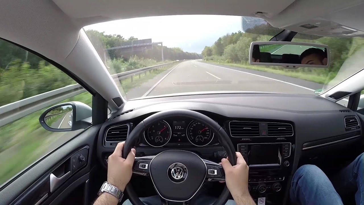 Golf 7 TDI (2013) on German Autobahn - POV Top Speed Drive - YouTube