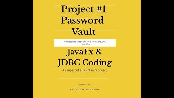 Password Vault - JavaFx & JDBC Coding | A Mini Project