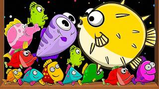 FISH DROP - Watermelon Fish Game, Merge Whale, Merge Shark, Merge Puzzle, Poki Game! screenshot 1