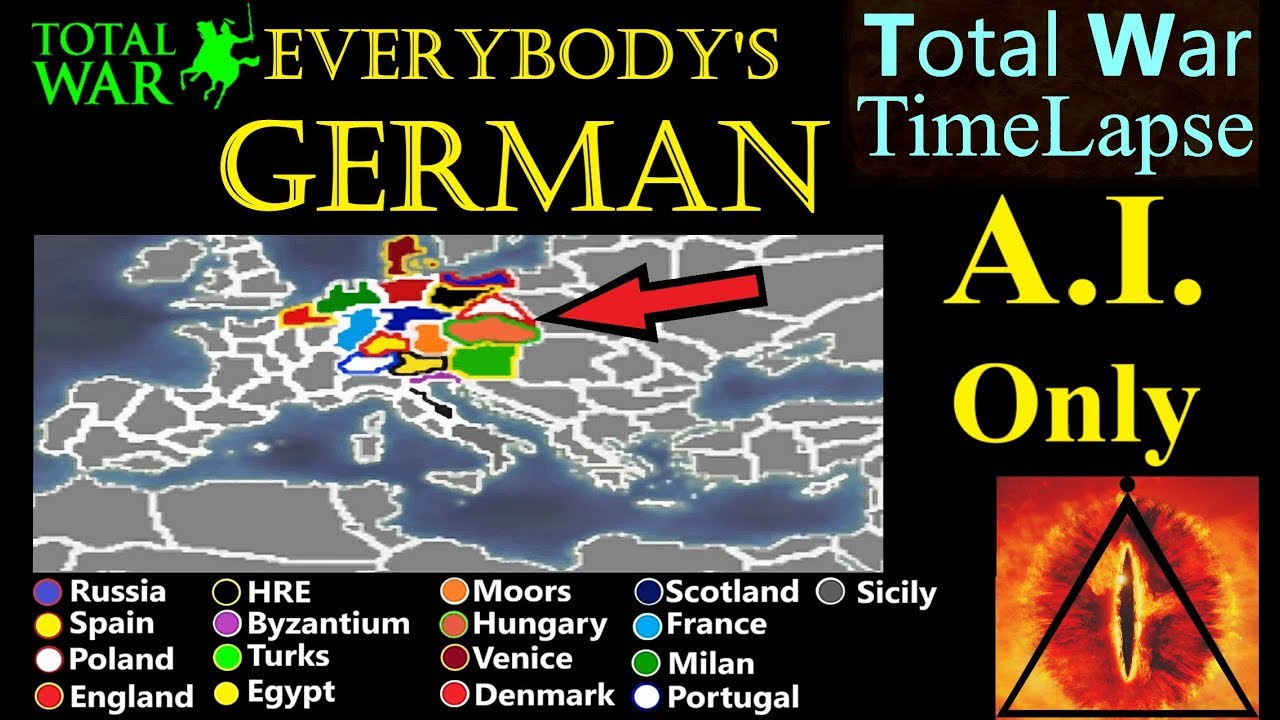 Total War TimeLapse: But Everybody's GERMAN (Medieval 2 Mod A.I. Only)