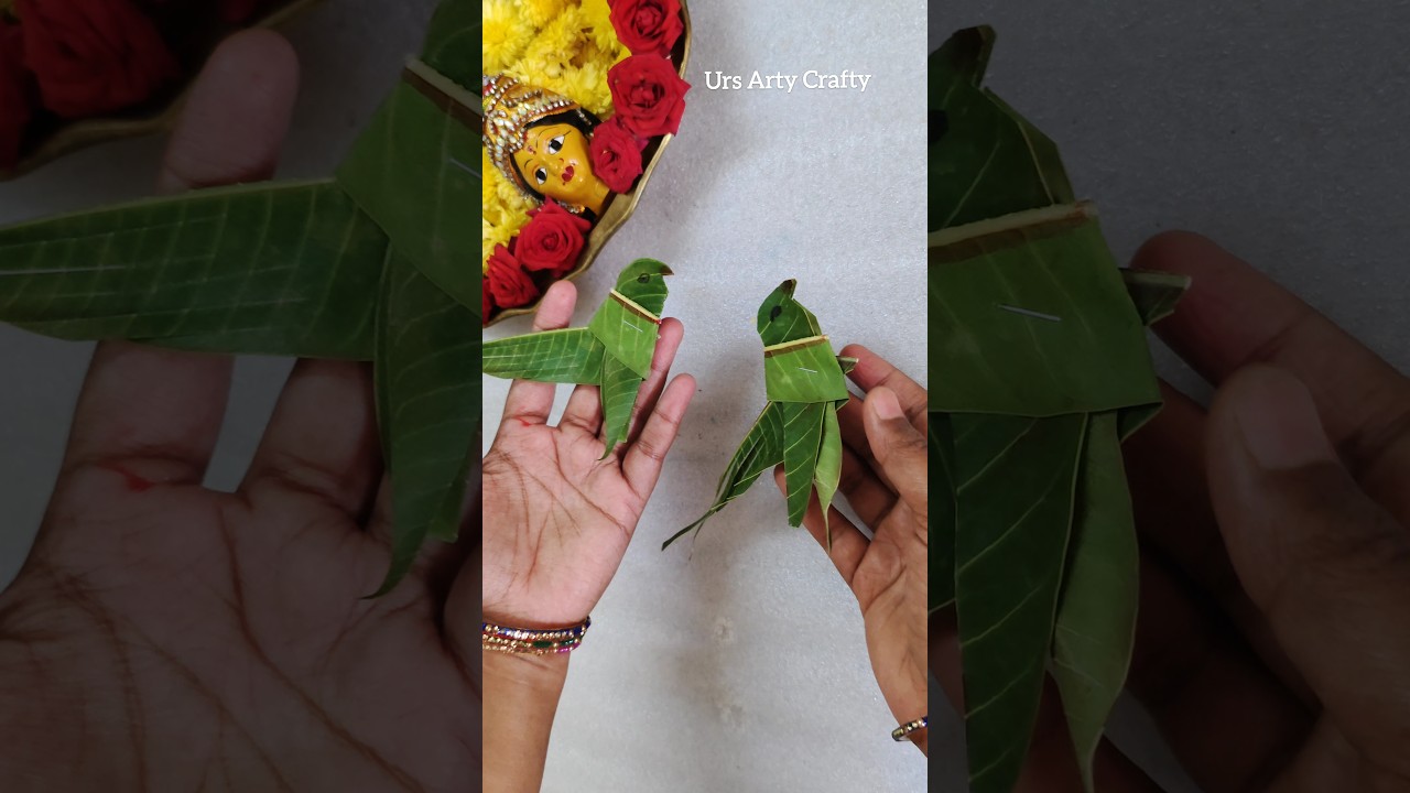 🌿🦜Mango Leaf Parrot Decoration idea ||Pooja decoration idea 