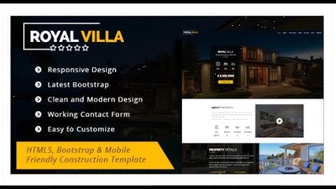 Royal Villa - Single Property HTML 5 Template | Themeforest Download