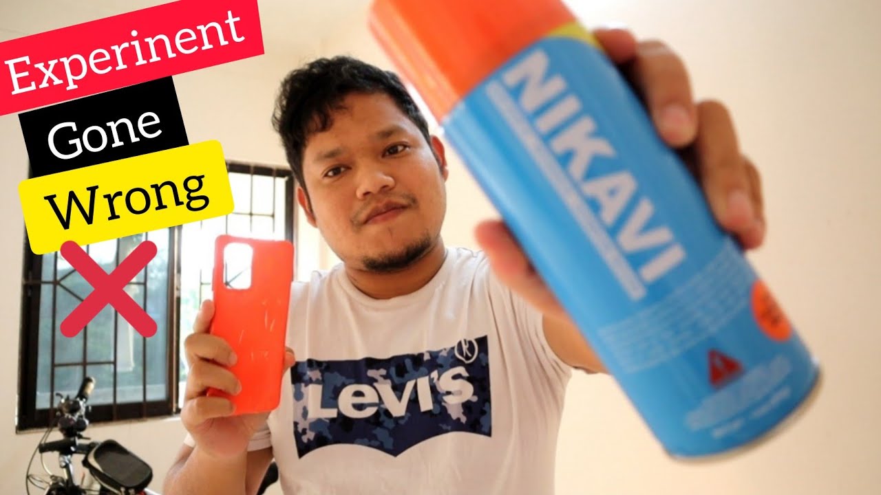 spray paint vs transparent back cover of phone experiment 🔥