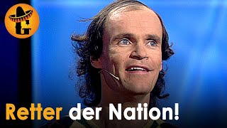 Olaf Schubert als Retter der Nation bei den Freitag Nacht News