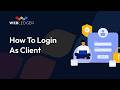 How To Login As Client in Webledger