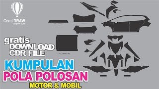 All Pola Polosan Untuk Keperluan Branding Striping Decal Cutting Belajar Corel Draw Youtube