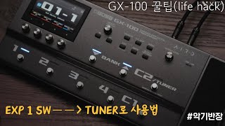 Boss GX-100 EXP 1 SW to TUNER - YouTube