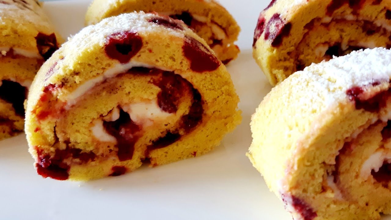 STARINSKI VISNJA ROLAT VRLO JEDNOSTAVNO I JEFTINO SA VRLO MALO SASTOJAKA TOPI SE - CHERRY ROLL