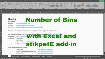 Excel - Number of Bins with stikpetE