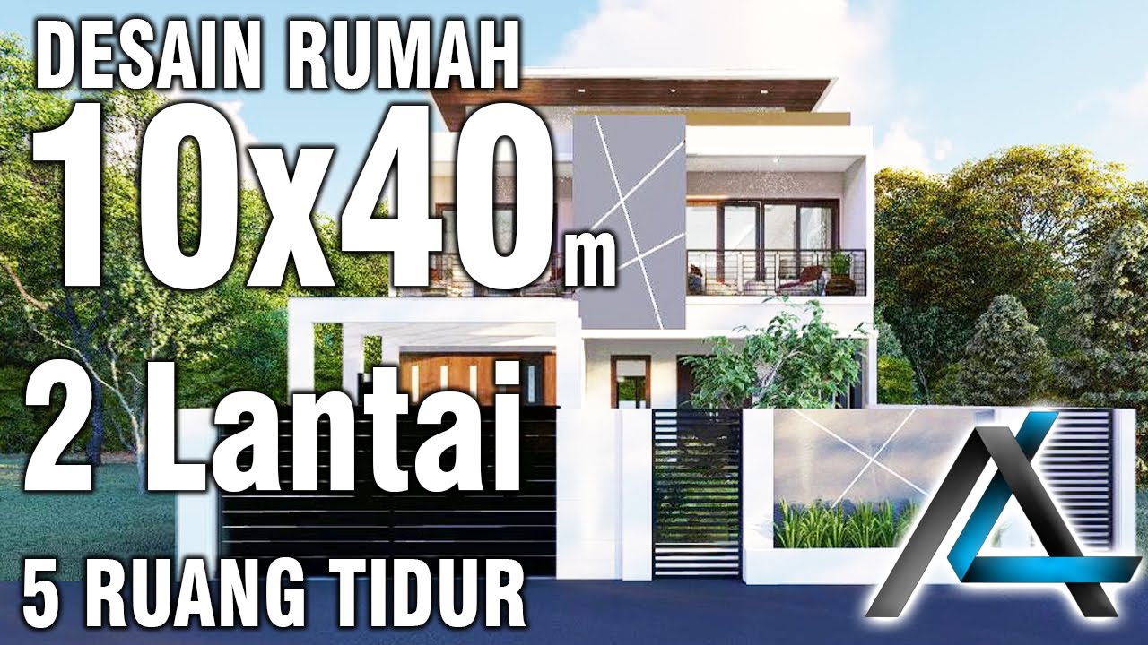 DESAIN RUMAH 10x40 Meter Sumsel Jasadesain Arsitek Desainrumah Kontraktordesainrumah10x40meter YouTube