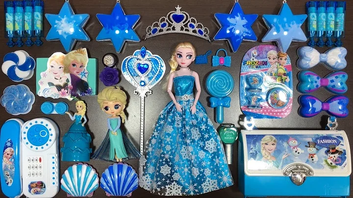 BLUE DISNEY PRINCESS FROZEN Elsa & Anna Slime | Mi...
