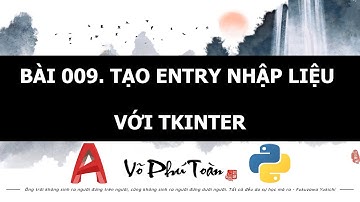 BÀI 009. PYAUTOCAD -  TẠO ENTRY NHẬP LIỆU VỚI TKINTER
