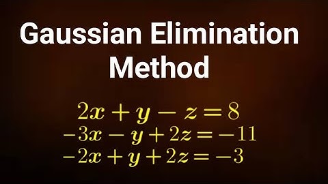 Gaussian Elimination Method | #linearalgebra #matrixalgebra  #engineeringmathematics1