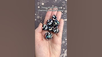 A new version of my moth dice 💕 #d20 #dnd #ttrpg #dice #handmade #art #craft #moth #resin #gaming