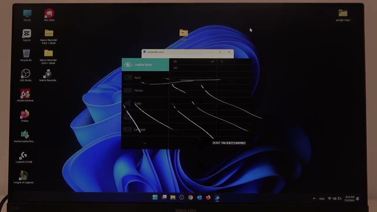 How To Change Gamma Level On Philips V line 243V7Q