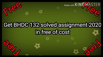 Bhdc 132 solved assignment 2020 in Hindi