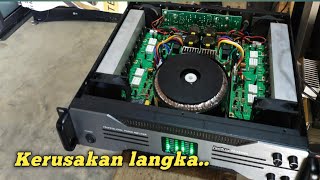 Power amplifier firstclass 4 channel hoarse sound on one of the channels