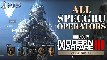 All Specgru Operators Modern Warfare 3 Specgru Operators MW3 | MW3 Specgru Operators | MW3 Beta PS5