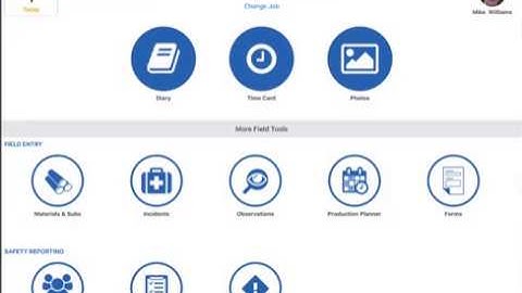 Granite HCSS Mobile 1   Main Screen