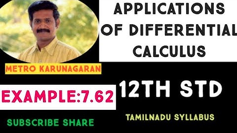 12th Std Maths Example 7.62 We have a 12 unit square piece of thin material and want to make an