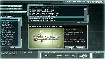 Doom 3 - Mach-2 Chain Gun Briefing