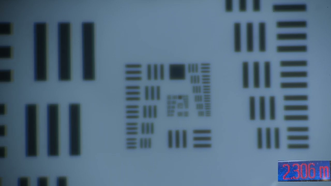 심포니 (존슨앤존슨) 각 거리에 따른 시표의 이미지, 동공 3.8 mm