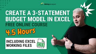 Create a 3Statement Budget Model in Excel (4.5 Hours Online Course)