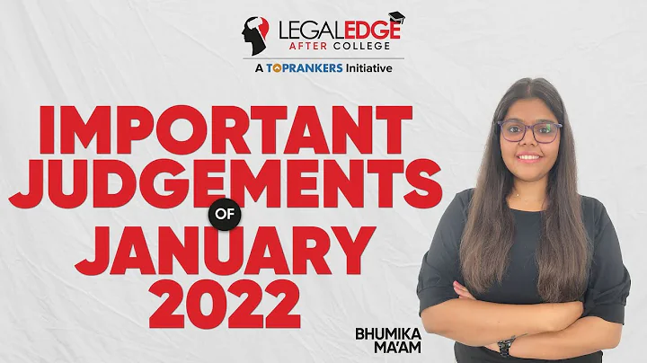 Important Judgments (January 2022) | Supreme Court...