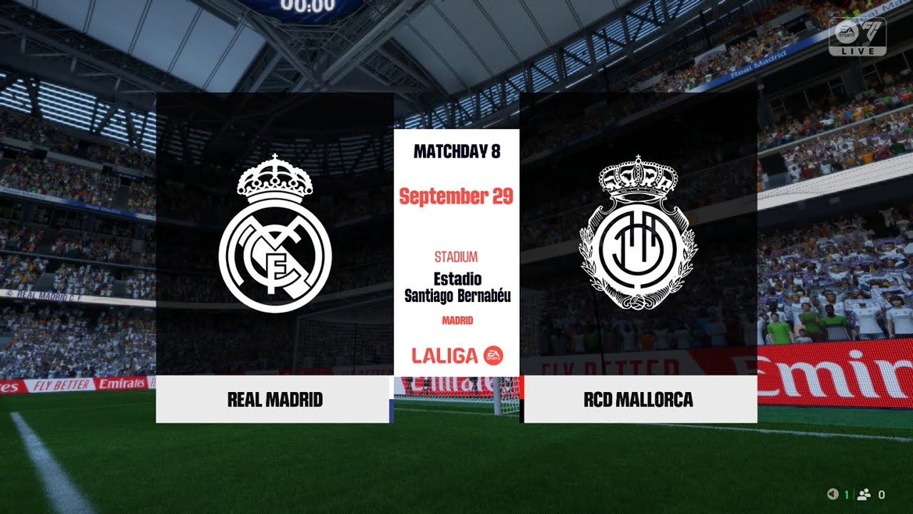 FC 25 | Real Madrid 1 - 3 RCD Mallorca | LaLiga EA Sports - MD 8 - 29/ ...