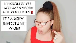 A Very Serious & Timely Warning ️ Kingdom Wives Prepare‼️ The Lord Needs You To Do This Daily  