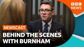 Behind the scenes with new UK Prime Minister Andy Burnham | BBC Newscast