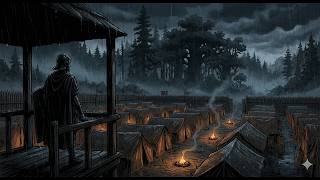 Deep Sleep in a Roman Camp: Heavy Rain &amp; Fireplace ASMR