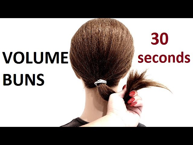 VOLUME BUNS FOR SHORT HAIR IN 30 SECONDS class=