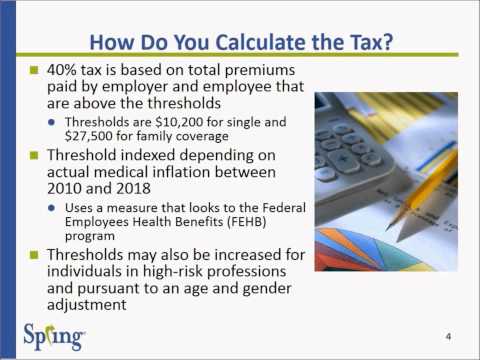 ACA update #5 October 22 The Cadillac Tax Explained