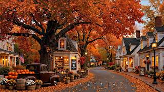 Slow Morning in a New England Autumn Village 🍂 Smooth Jazz, Pumpkin & Golden Leaves for Relaxing Day screenshot 5