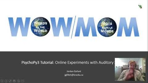 WOW Tutorial PsychoPy3: Online experiments with auditory stimuli