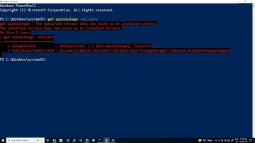 Add-AppxPackage: The specified service does not exist as an installed service - Windows Powershell