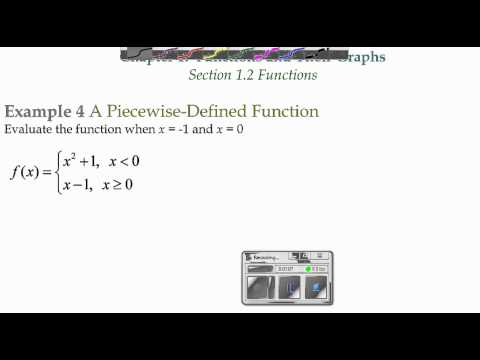 Section 1.2 Example 4  A Piecewise-Defined Function