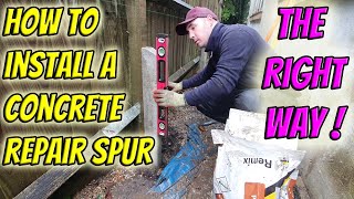 How to fit a concrete repair spur #shorts