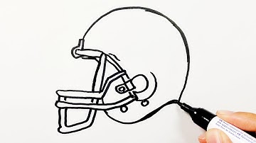 How to Draw a Football Helmet