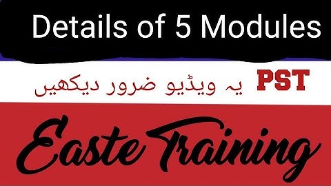 easte training module 1 and so on Qaed training details unit details with some joke