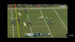 Aaron Rodgers throws another Interception vs Eagles